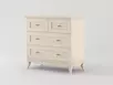 Комод белый "Римини" с 4 ящиками