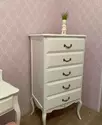 Комод с 5 ящиками белый дерево Авиньон