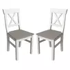 Стул из дерева Форест 2 шт. цвет - белый/серый