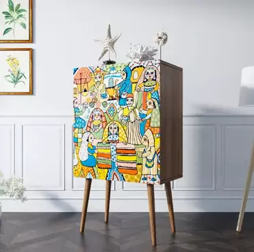 Комод с 2 дверцами на высоких ножках "Berber"