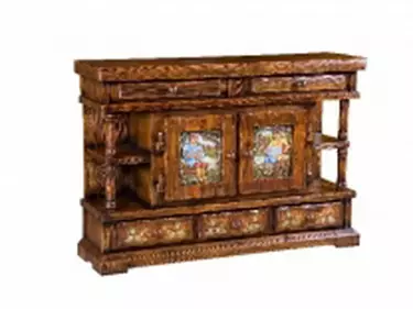 Комод Иван да Марья НК 03 резьба роспись