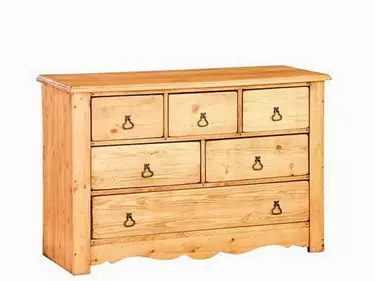    Комод с 6 ящиками из сосны Монтаньярд 6T MONTA  