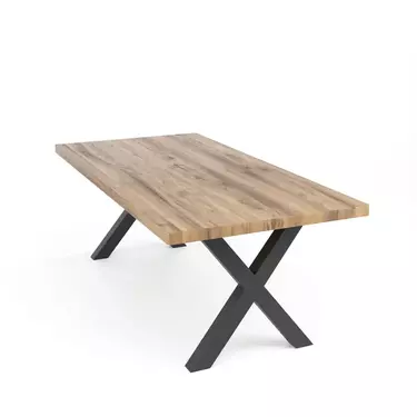 Обеденный стол массив лофт 06-15