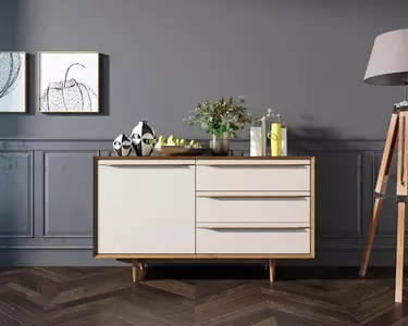 Комод "Bruni white" с ящиками и дверкой