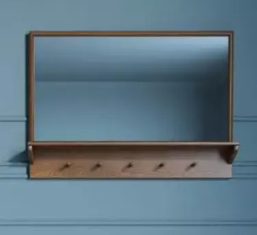 Зеркало массив "Bruni" с полочкой