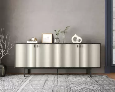 Комод с четырьмя дверками "Emerson" арт EM01/milky/L