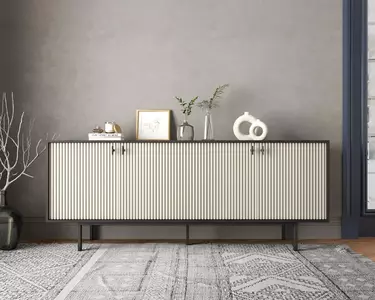 Комод с четырьмя дверками "Emerson" арт EM01/milky/L