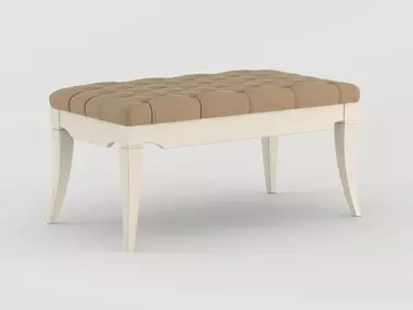   Банкетка прямоугольная белая "Римини" (большая)  