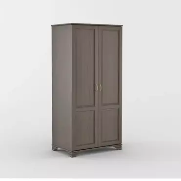 Шкаф чёрный массив сосны Лира 2-створчатый