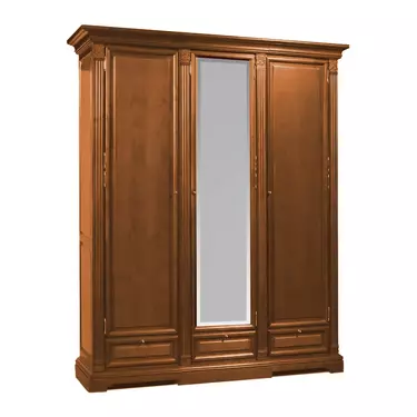   Шкаф массив березы Порто для платья и белья ГМ 5923, беловежский орех  