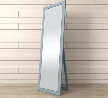 Напольное зеркало из дерева "Rome" голубое