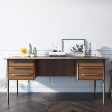 Рабочий письменный стол массив «Bruni" с ящиками