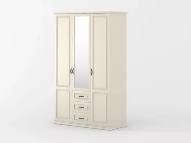 Шкаф с зеркалом с 3 ящиками Лирона 3-х ств.