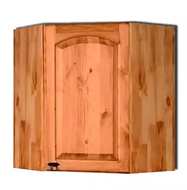   Шкаф настенный угловой Викинг GL №11/1 с дверью массив петли слева  