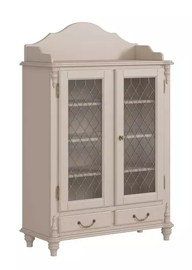 Шкаф-витрина Скандия 2-створчатый с 2 ящиками узкий Б3.30.01