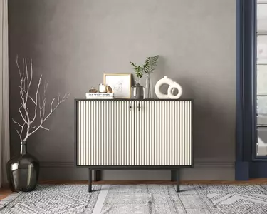 Комод с двумя дверками "Emerson" арт EM02/milky/L