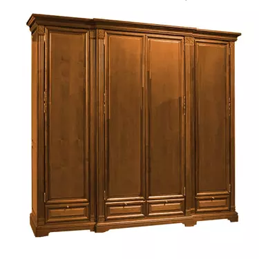  Шкаф массив березы Порто для платья и белья ГМ 5924, беловежский орех  