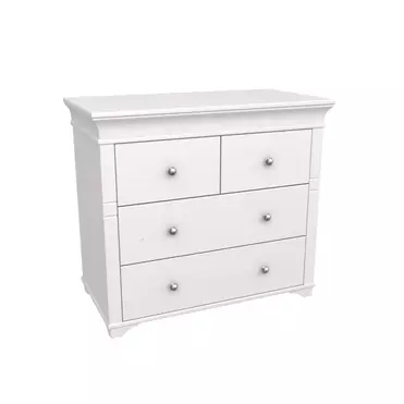 Комод с четырьмя ящиками Бейли белый воск