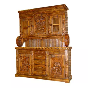 Буфет в стиле кантри Иван да Марья НК 01 РЗ ширина 1800 резьба