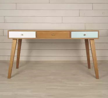 Рабочий стол из дерева "Aquarelle Birch" с тремя ящиками