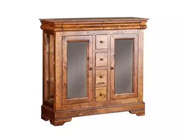 Комод с ящиками ольха Луи Филипп ОВ 06 (стекло)