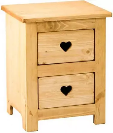Тумбочка прикроватная CH 2T COEUR 2 ящика с сердечком