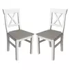 Стул из дерева Форест 2 шт. цвет - белый/серый