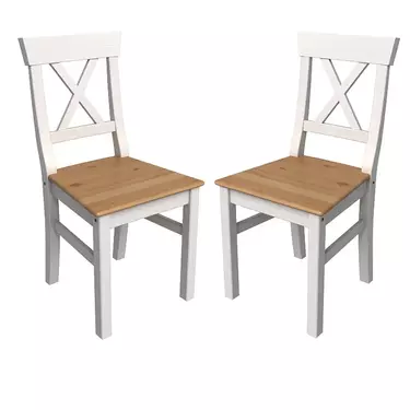 Стул из дерева Форест 2 шт. цвет - белый/антик