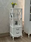 Стеллаж 2 полки 2 ящика Этажерка Авиньон (белая М-11)