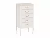 Комод с 5 ящиками белый дерево Авиньон
