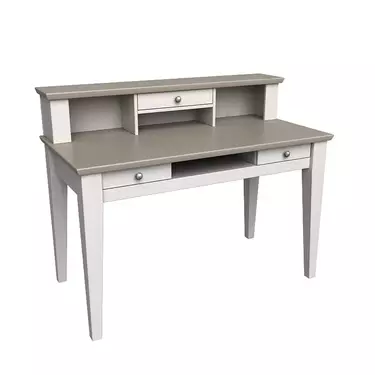 Стол Форест с надстройкой 3 ящика белый воск/серый