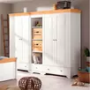 Шкаф Бейли 5 дверный с 4 глухими дверями и полками белый воск