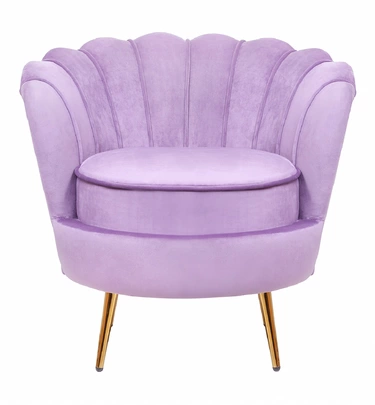 Низкое кресло ракушка Pearl Purple