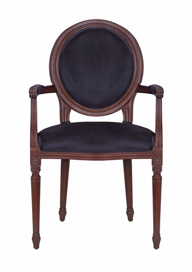 Мягкий стул с подлокотниками Delo Kora Arm Black