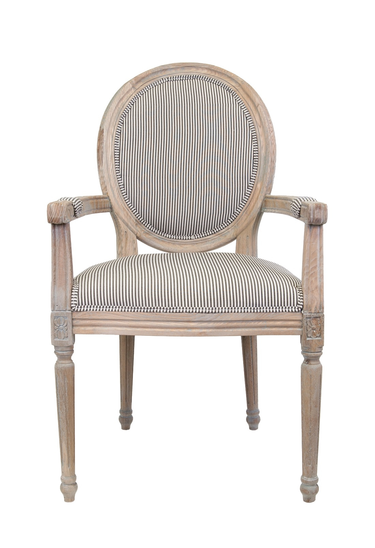 Мягкий стул с подлокотниками Diella Pinstripe