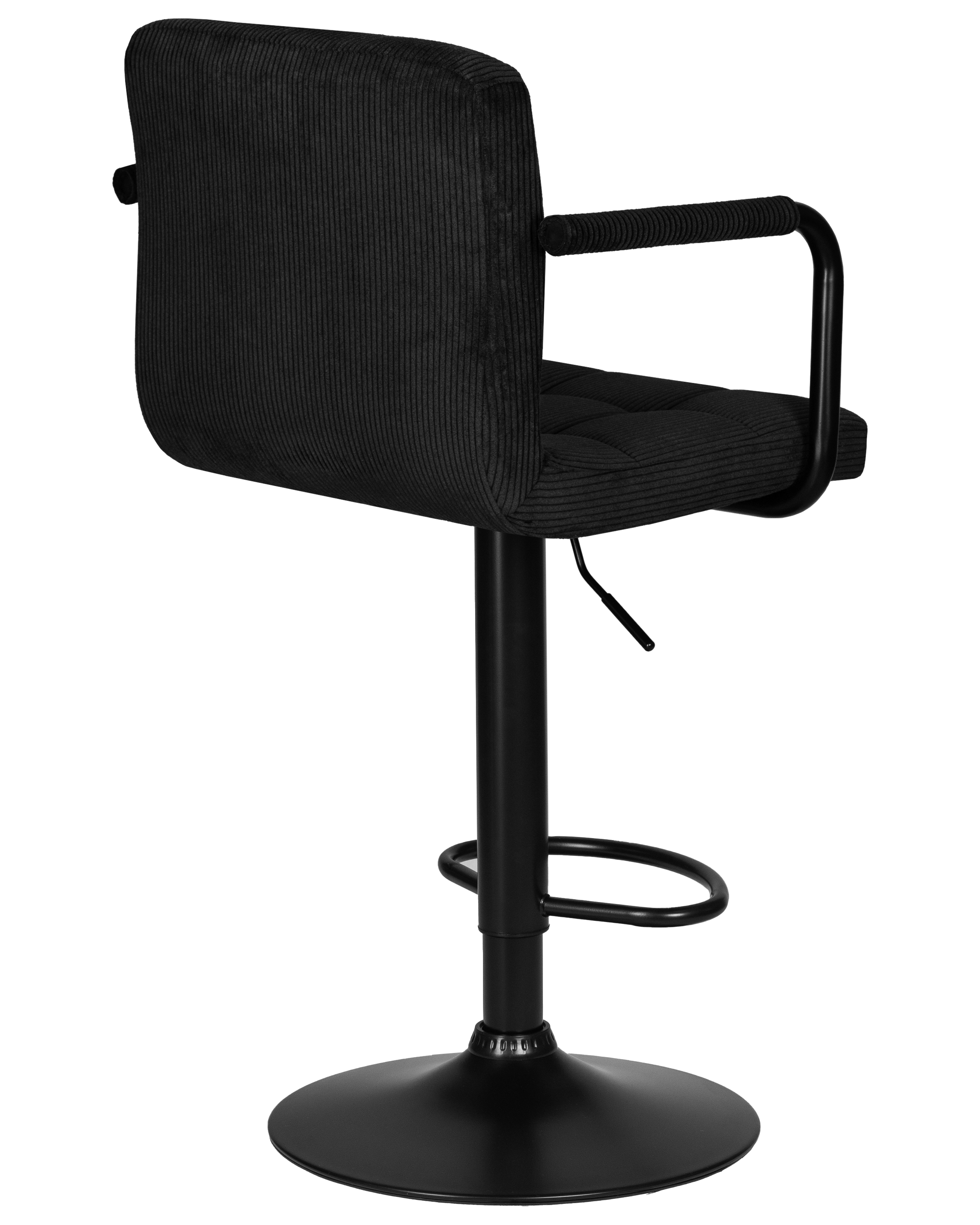 Стул барный Dublin 25DNKRUGER ARM BLACK, черный вельвет (LAR-E2041-52)