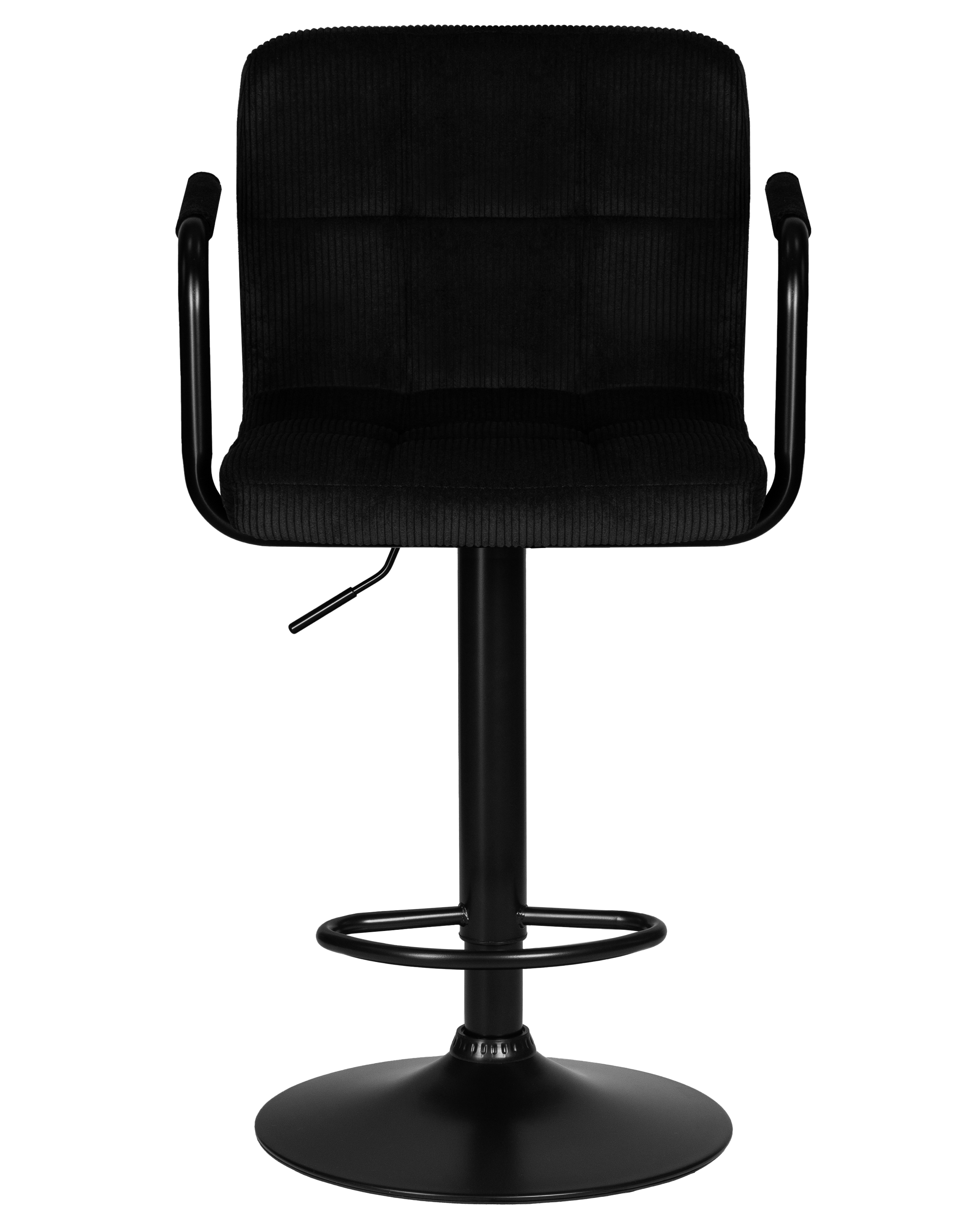 Стул барный Dublin 25DNKRUGER ARM BLACK, черный вельвет (LAR-E2041-52)