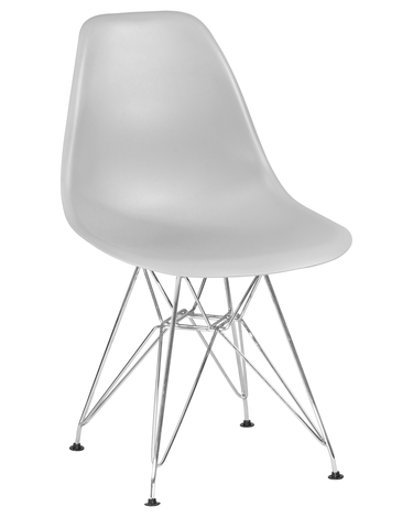 Стул обеденный Dublin 25DNDSR, ножки хром, цвет светло-серый (GR-01)