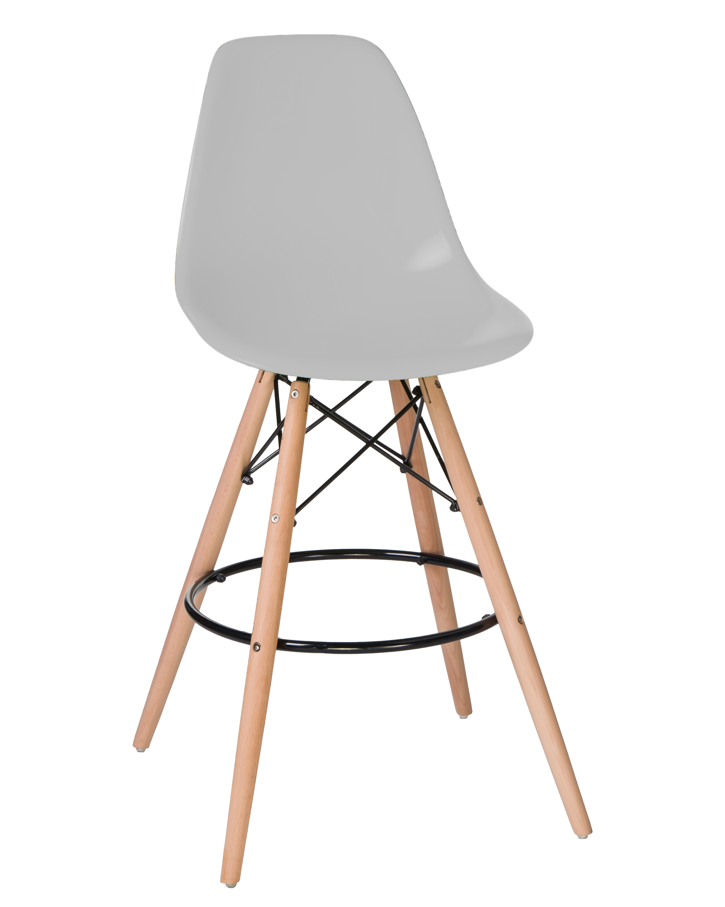 Стул барный Dublin 25DNDSW BAR, ножки светлый бук, цвет сиденья светло-серый (GR-01)