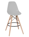 Стул барный Dublin 25DNDSW BAR, ножки светлый бук, цвет сиденья светло-серый (GR-01)