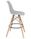 Стул барный Dublin 25DNDSW BAR, ножки светлый бук, цвет сиденья светло-серый (GR-01)
