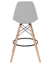 Стул барный Dublin 25DNDSW BAR, ножки светлый бук, цвет сиденья светло-серый (GR-01)