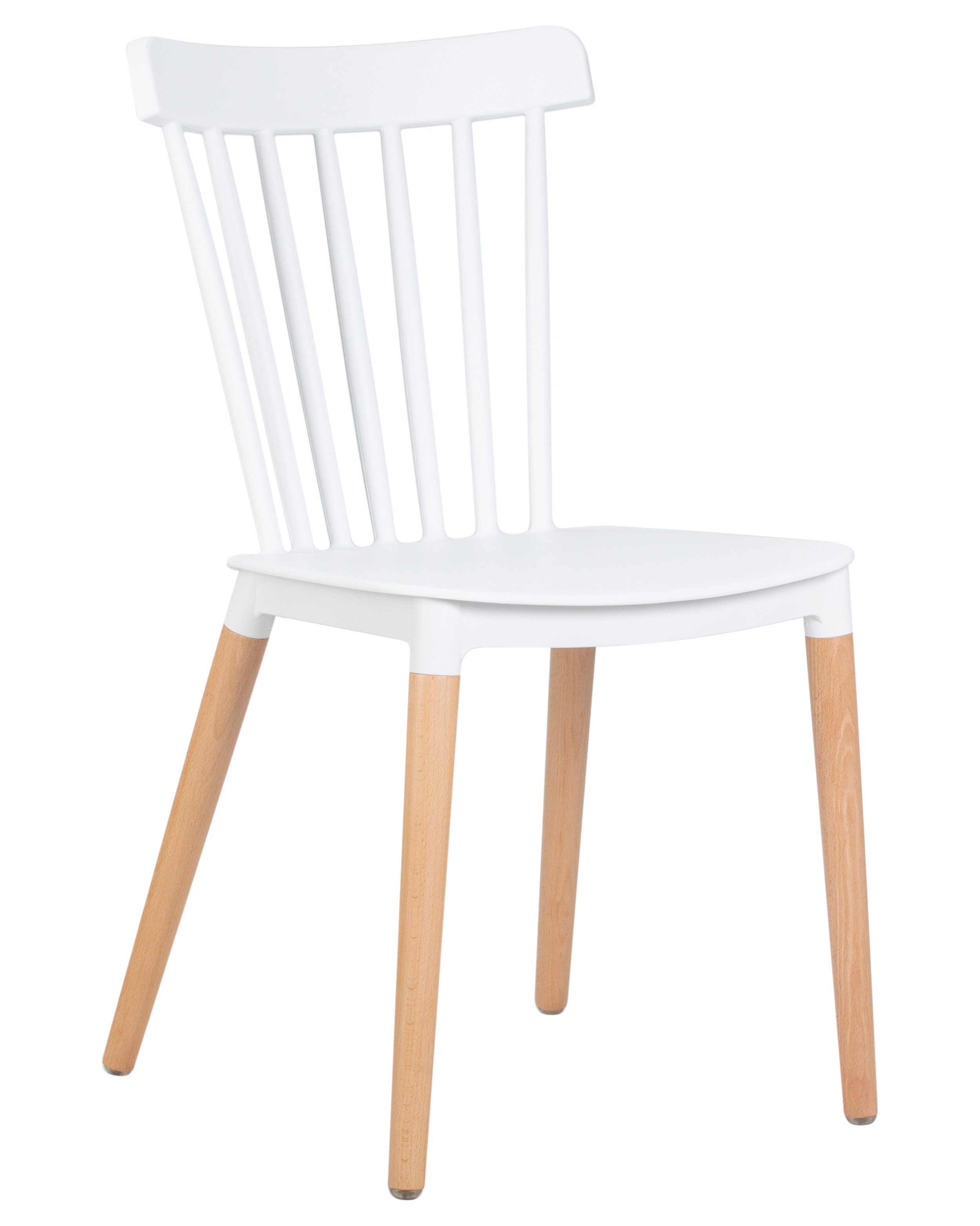 Стул обеденный Dublin 25DNTHEO, ножки светлый бук, цвет белый (W-02)
