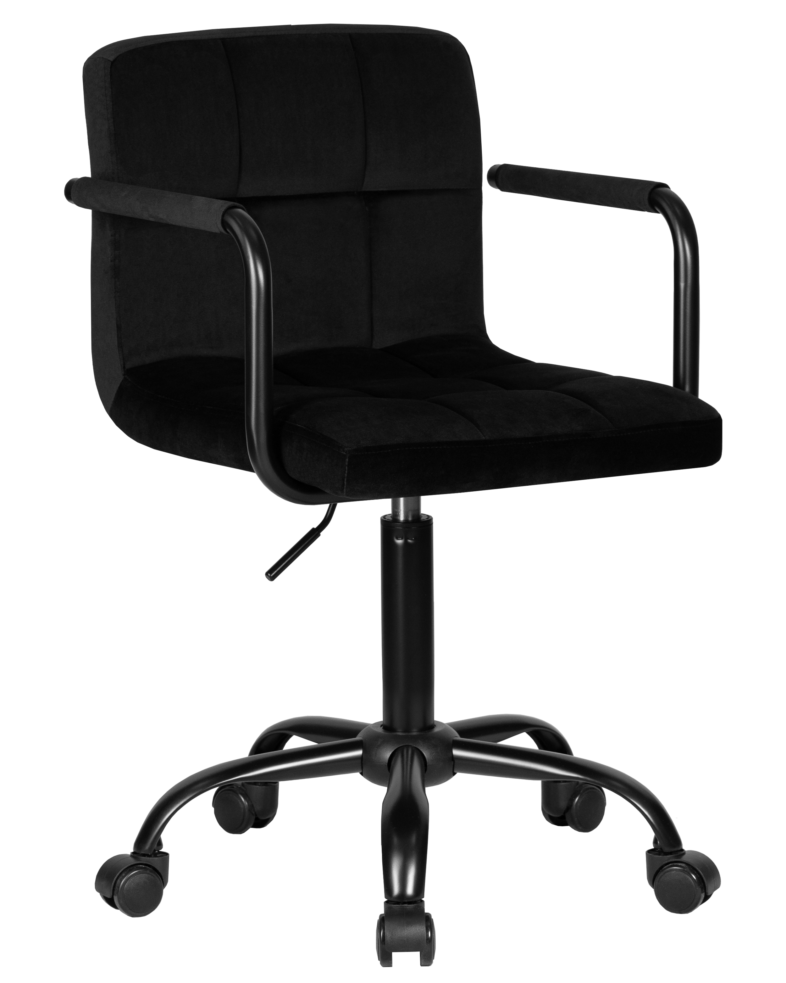 Офисное кресло для персонала DOBRIN TERRY BLACK, черный велюр (MJ9-101)