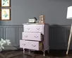 Комод из дерева Leontina Lavanda три ящика арт ST9356L