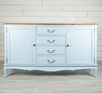 Голубой комод Leontina с дверками и ящиками
