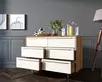Комод массив дерева "Bruni white" с шестью ящиками