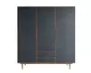 Шкаф в скандинавском стиле "Bruni Black" трехстворчатый