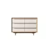 Комод массив дерева "Bruni white" с шестью ящиками
