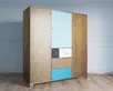 Шкаф с 4 ящиками "Aquarelle" трехстворчатый